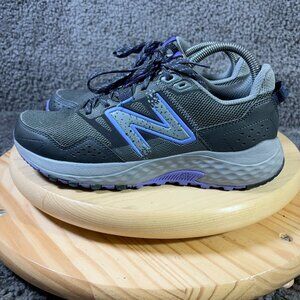 New Balance T410 Trail Running Shoe Womens Size 9.5 Gray Purple Training Sneaker